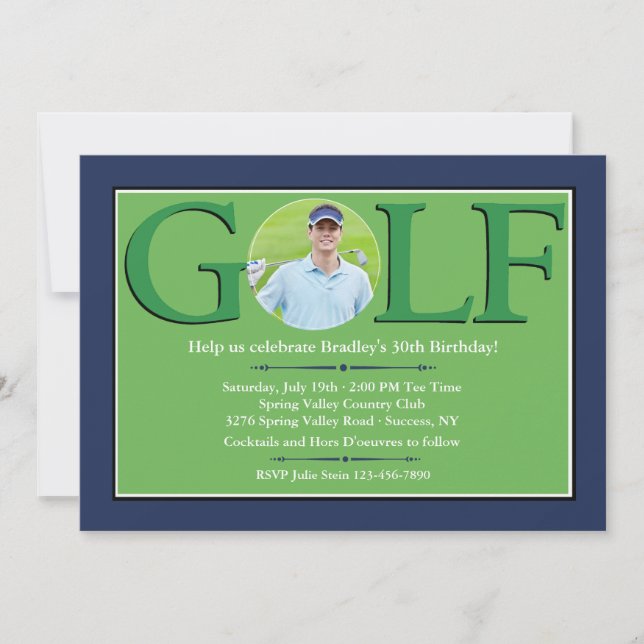 Golf Photo Invitations (Front)