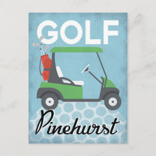 Golf Pinehurst - Retro Vintage Travel Postcard