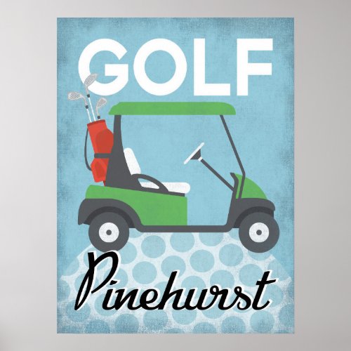 Golf Pinehurst _ Retro Vintage Travel Poster