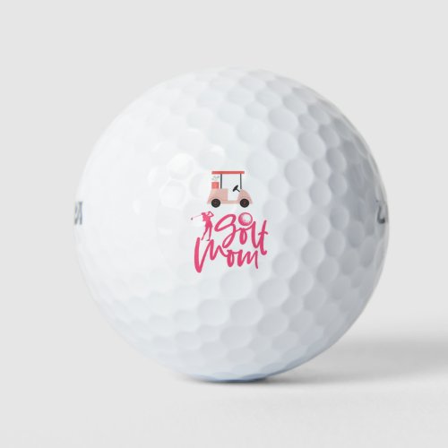 Golf Pink cart for Golf Mom Mommy Mother Golfer  Golf Balls