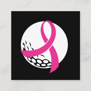 Golf Pink Ribbon Breast Cancer Awareness Loyalty Card