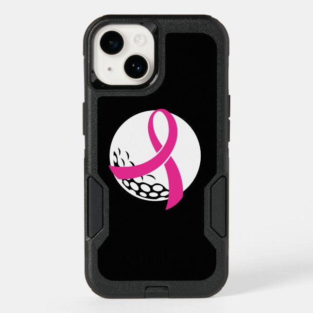 Golf Pink Ribbon Breast Cancer Awareness Otterbox iPhone Case (Back)