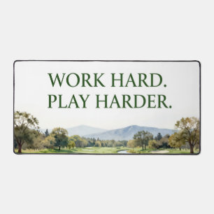 Golf Plan Focus Play for Golfer Desk Mat