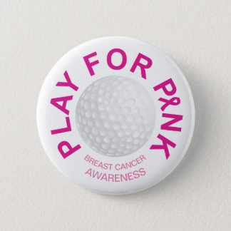 Golf Play for Breast Cancer Awareness Button