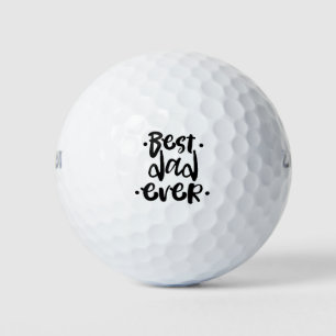 Golf Player Best Dad Ever Script Cool Gift Golf Balls
