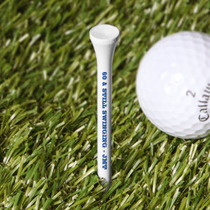 Golf Player Birthday Gift, Custom Year & Monogram  Golf Tees