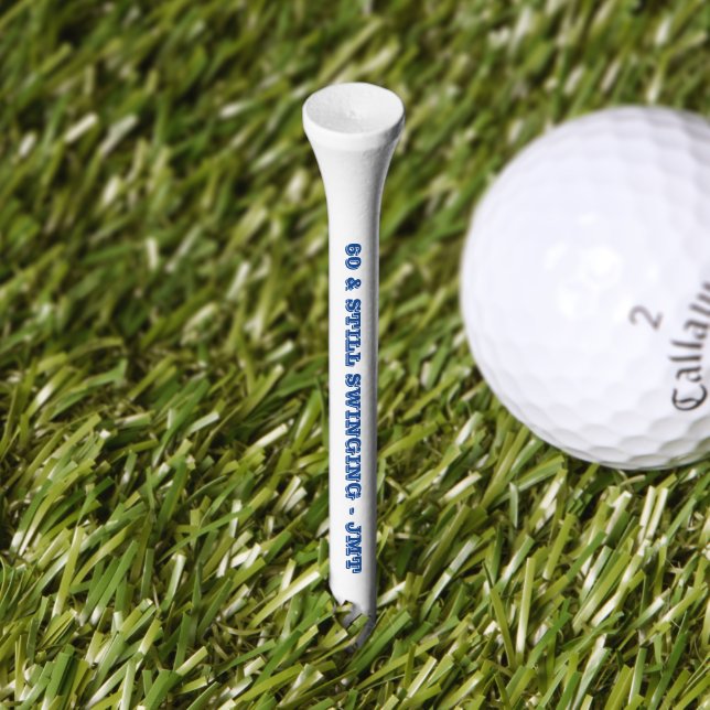 Golf Player Birthday Gift, Custom Year & Monogram  Tees (Grass)