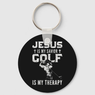 Golf Player Christian Sports Lover Gift Idea Jesus Keychain