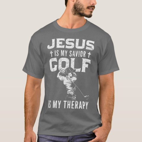 Golf Player Christian Sports Lover Gift Idea Jesus T_Shirt