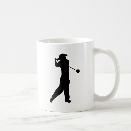 golf player coffee mug