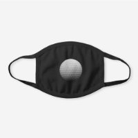 Golf Player Country Club Sports Fan Golf Ball Black Cotton Face Mask