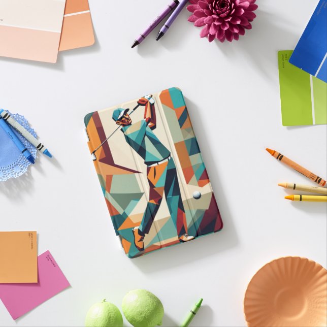 Golf Player Cubist Apple iPad Air Cover (In Situ)
