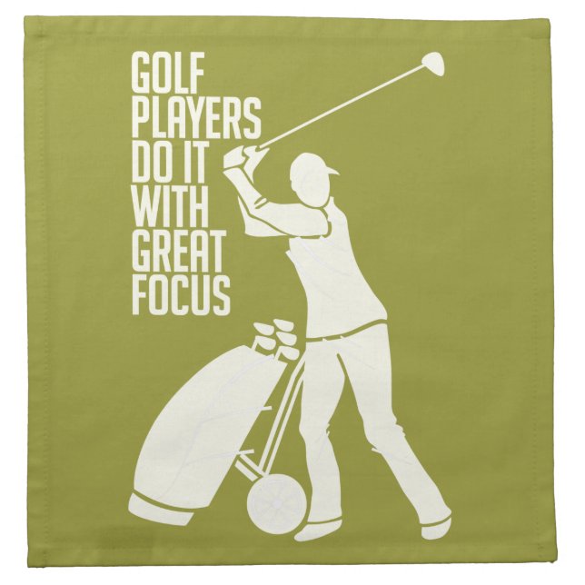 GOLF PLAYER custom cloth napkins (Front)