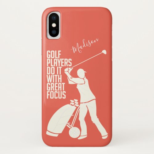 GOLF PLAYER custom name  color phone cases