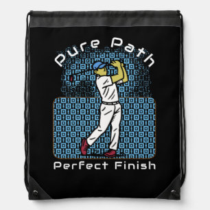 golf player drawstring bag
