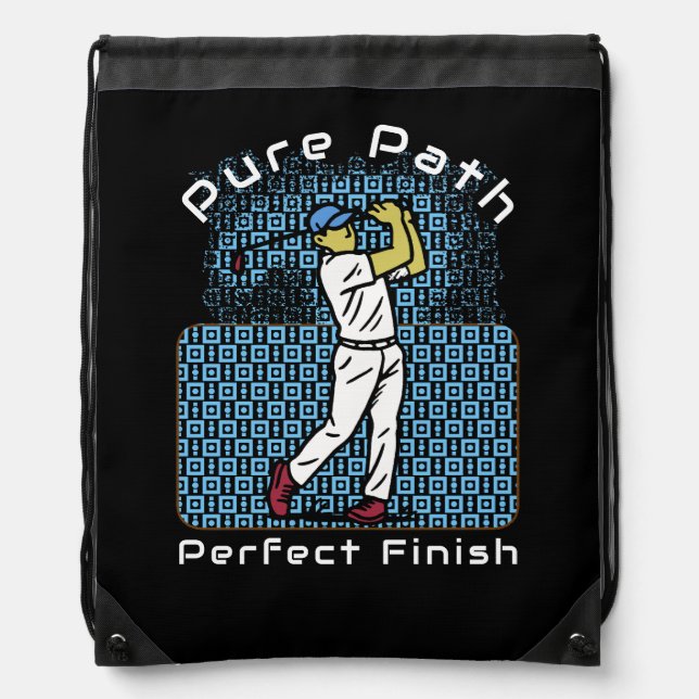 golf player drawstring bag (Front)