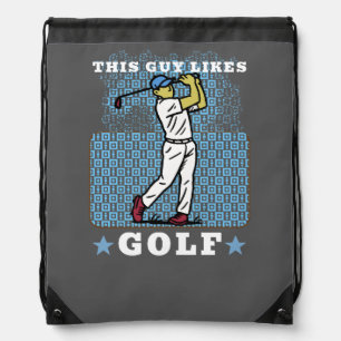 golf player drawstring bag