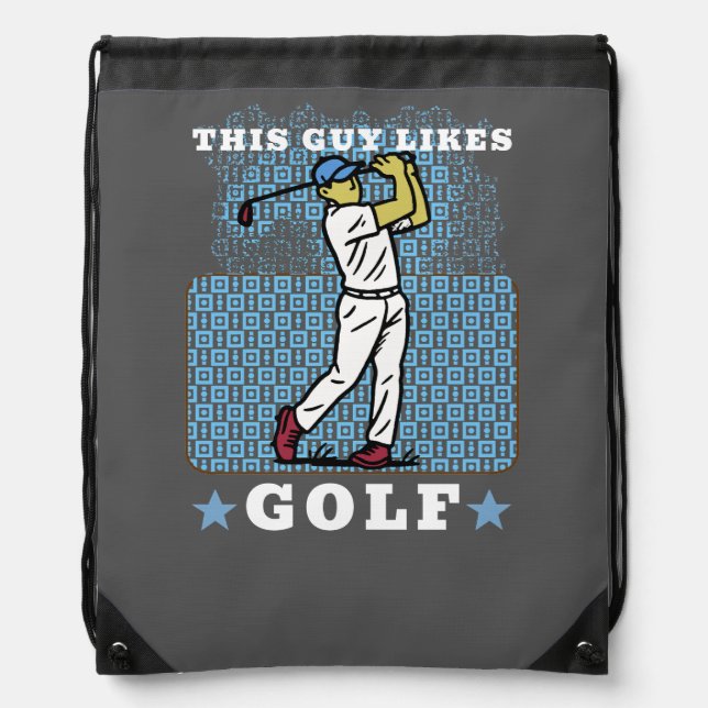 golf player drawstring bag (Front)