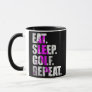Golf Player Girl Women Eat Sleep Golf Repeat Mug
