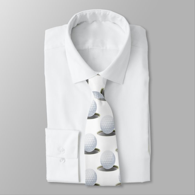 Golf Player | Golf Ball Neck Tie (Tied)
