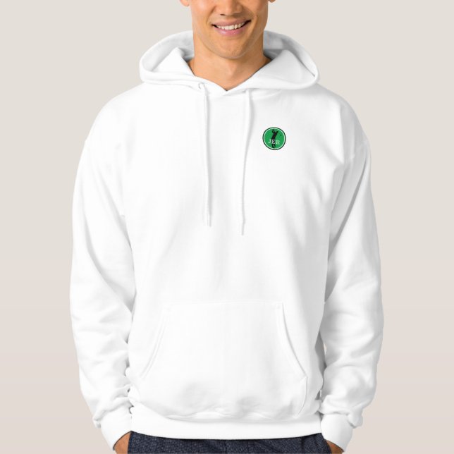 Golf Player Golfer Sports Monogram Green Black Hoodie (Front)