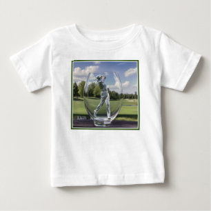 Golf Player In A Glass Tumbler With Golf Course, Baby T-Shirt