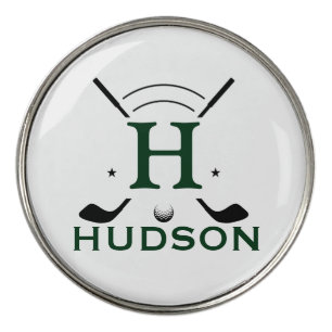 Golf Player Initial Name Custom Monogram Golf Ball Marker