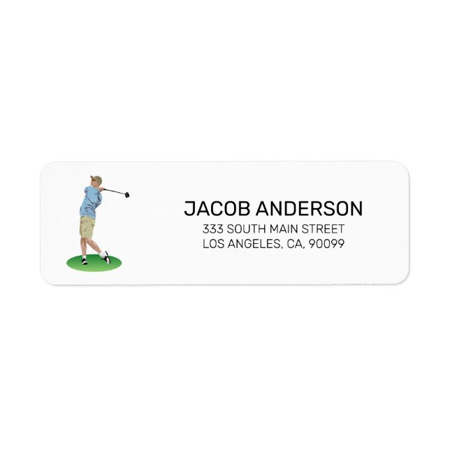 Golf Player Label (Front)