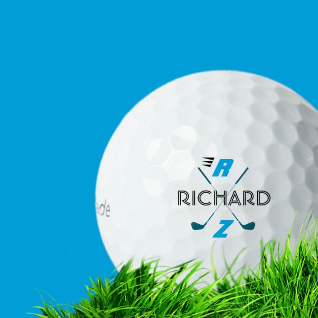 Golf-player name Monogram Golf Balls (Creator Uploaded)