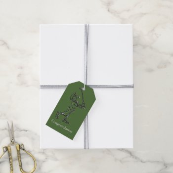 Golf Player Outline Design ~ Editable Text & Color Gift Tags by Fanattic at Zazzle