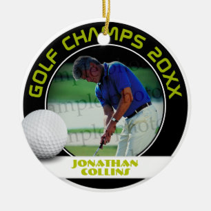 Golf Player Photo   Golf Champs 20XX Ceramic Ornament