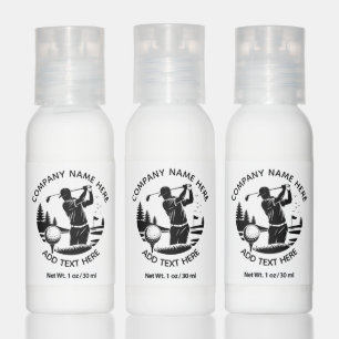 Golf Player Pine Trees Add Name Hand Lotion