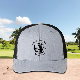 Golf Player Pine Trees Add Name Hat