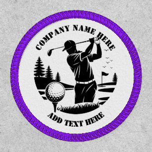 Golf Player Pine Trees Add Name  Patch