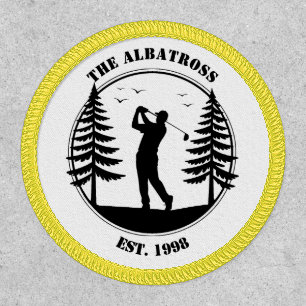 Golf Player Pine Trees Add Name  Patch