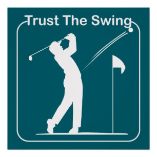 golf player poster