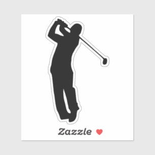 Golf player silhouette design sticker