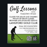 Golf Player Silhouette, GoIf Lesson Advertising Flyer<br><div class="desc">Golf Player Silhouette,  GoIf Lesson Advertising Flyers By The Business Card Store.</div>