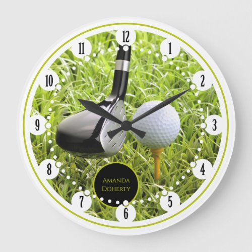 Golf Player  Sports Gifts Large Clock