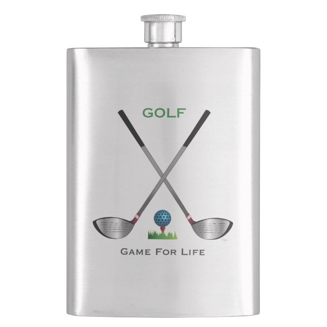 GOLF- Playing Golf is my JOB Flask (Front)