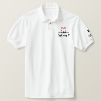 Golf Polo W/F-35 and Call Sign (Light only)