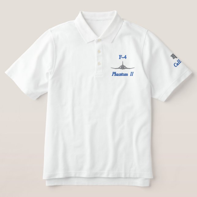 Golf Polo W/F-4 and Call Sign (Design Front)