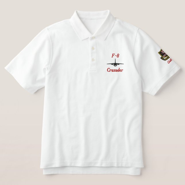 Golf Polo W/F-8 and Call Sign (Design Front)