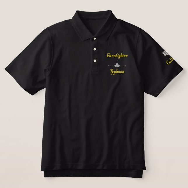 Golf Polo W/Typhoon and Call Sign (Design Front)