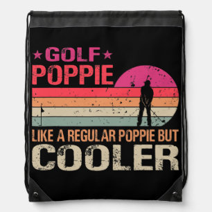 Golf Poppie Like A Regular Poppie But Cooler Drawstring Bag