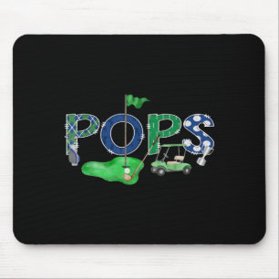 Golf pops hole in one golf 1st birthday boy party mouse pad