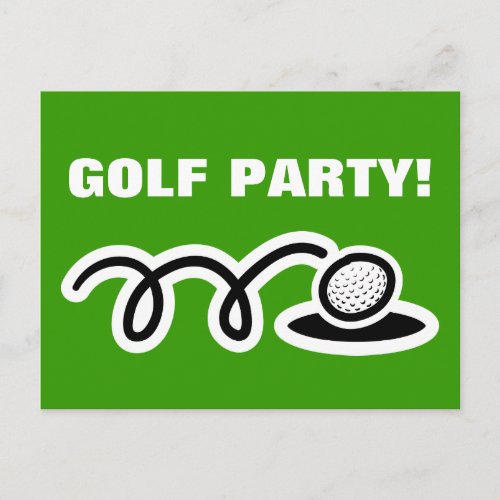 Golf postcards for party invitations and meetings