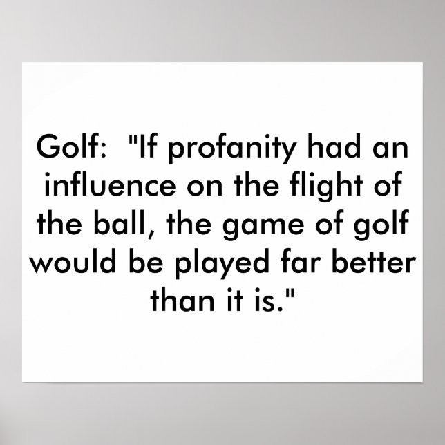 Golf Poster (Front)