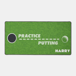 Golf Practice Putting Green Custom Desk Mat