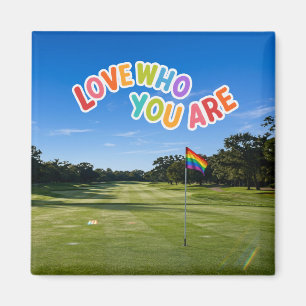 Golf Pride on golf course rainbow themed Magnet